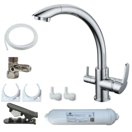 Hommix Vega 3-Way Tap & Advanced Single Filter Under-sink Drinking Water & Filter Kit